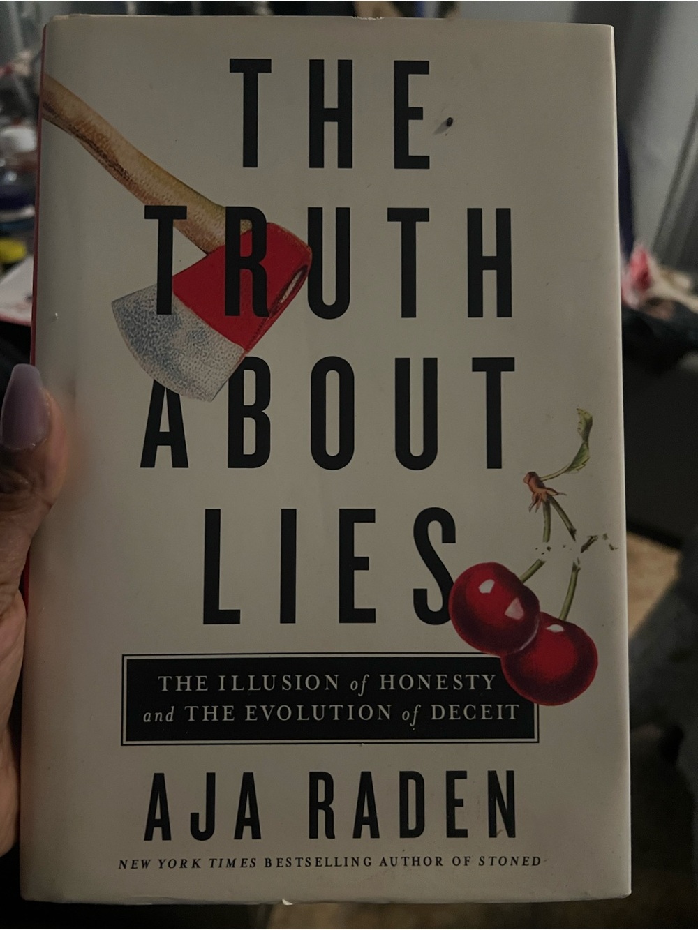 The Truth About Lies by Aja Raden - White Cover with Red Accents
